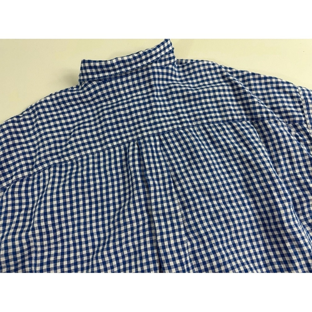Lauren Ralph Lauren Shirt Mens Sz L Blue Plaid Linen Button Up Black Label - Picture 4 of 9